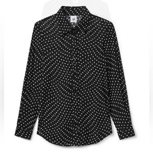CAbi Black and White Star Button Down Shirt